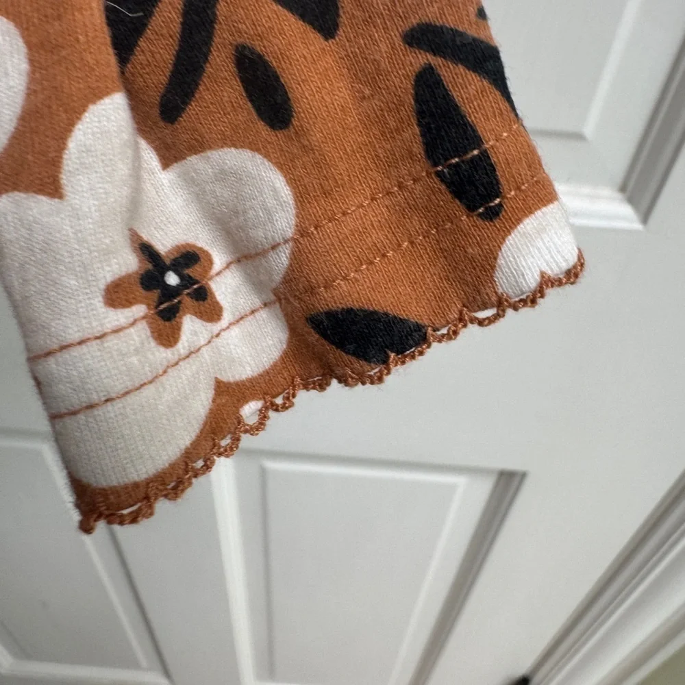 Carter’s 3T Girls Brown & White Floral Pajama Pants Bottoms
